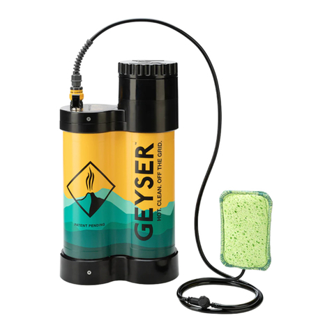 Geyser GEYSER SYSTEMS HOT PORTABLE SHOWER & CLEANING... user manual Geyser GEYSER SYSTEMS HOT PORTABLE SHOWER & CLEANING... user manual