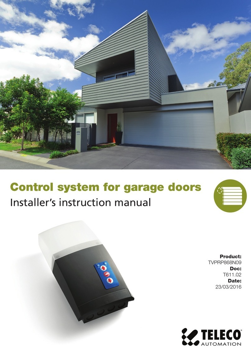 TELECO AUTOMATION TVPRP868N09 Installer instruction manual