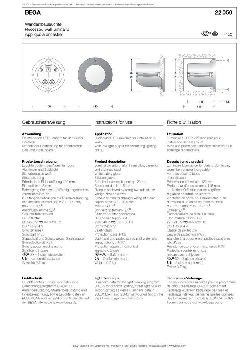 BEGA 22 050 User manual