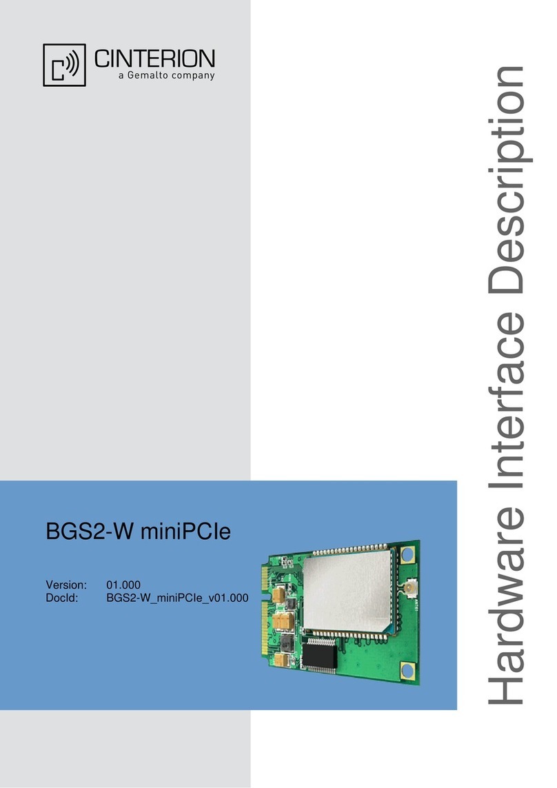 Gemalto Cinterion BGS2-W miniPCIe User manual