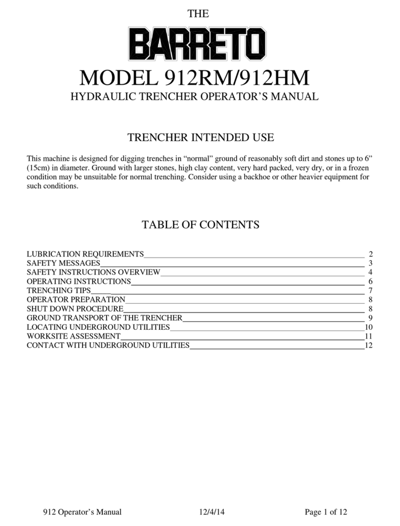 Barreto 912RM Operator's manual
