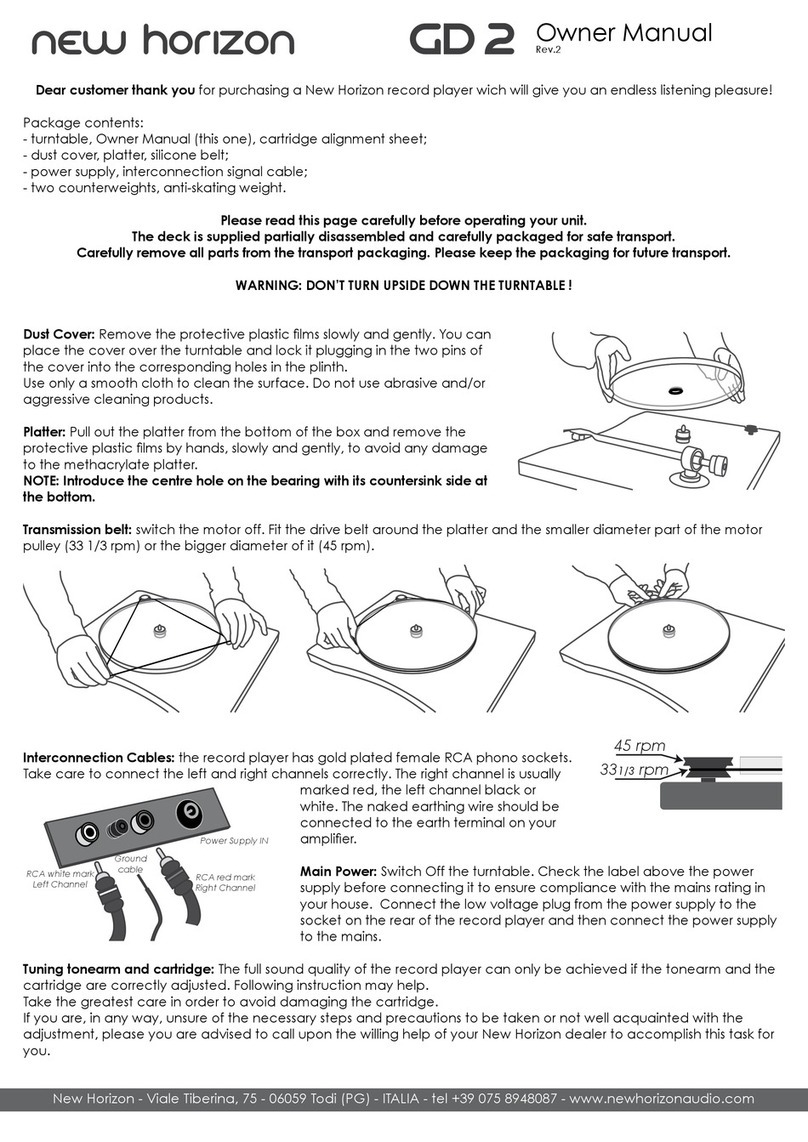 New Horizon GD 2 owner's manual