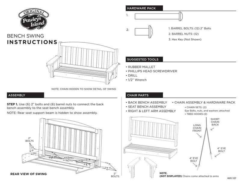 Pawleys Island Bench Swing DWSW1 instructions