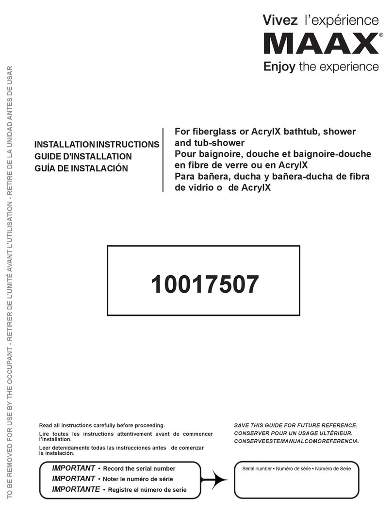 MAAX 10017507 installation instructions