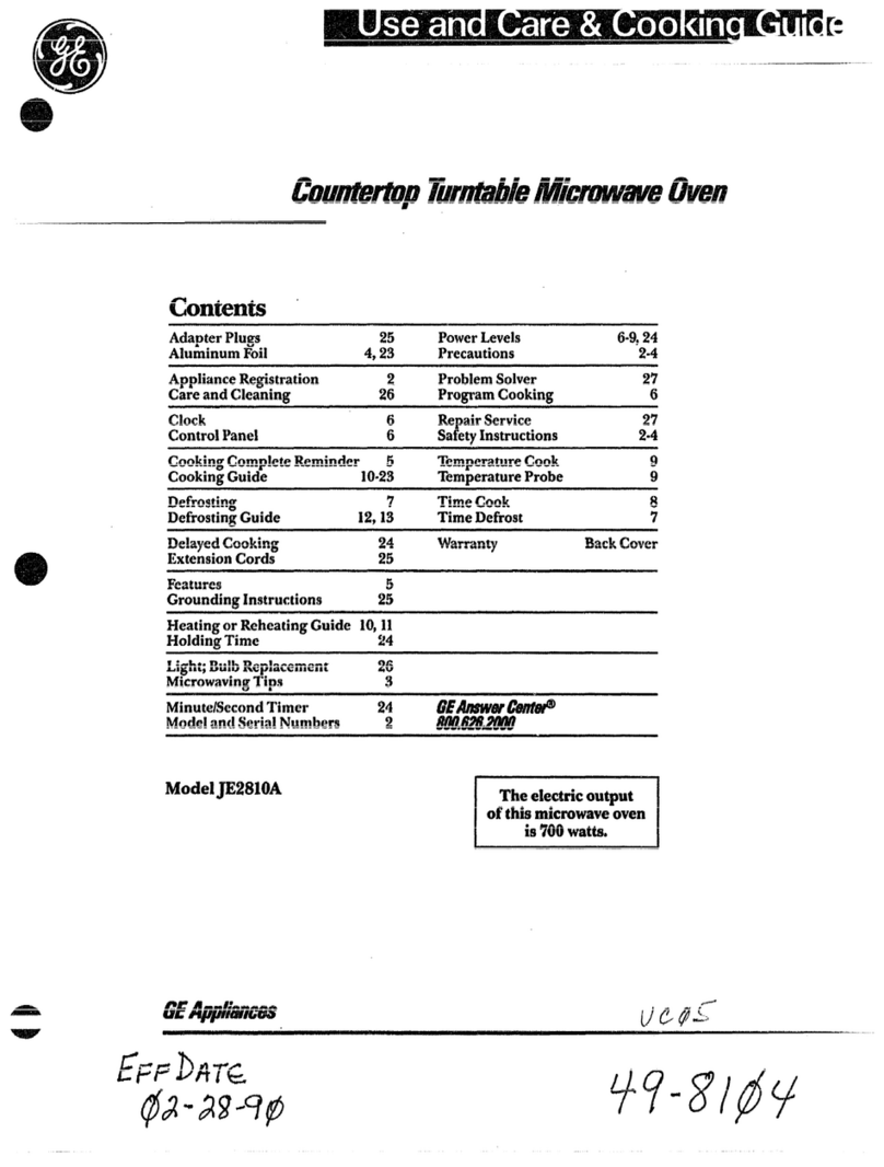 GE JE2810A Use and care manual GE JE2810A Use and care manual