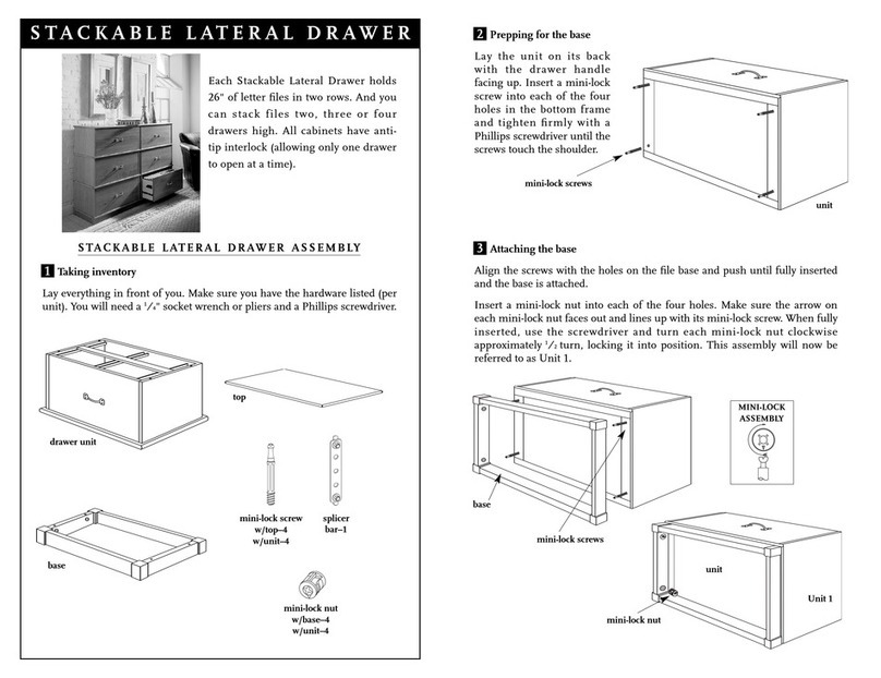 LEVENGER Stackable Lateral Drawer Assembly instructions LEVENGER Stackable Lateral Drawer Assembly instructions
