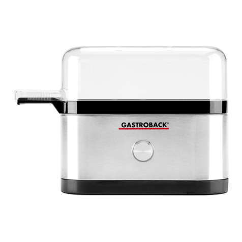 Gastroback DESIGN EGG BOILER MINI User manual
