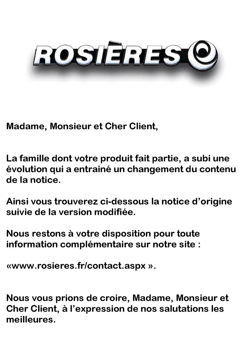 ROSIERES PLV6S User manual