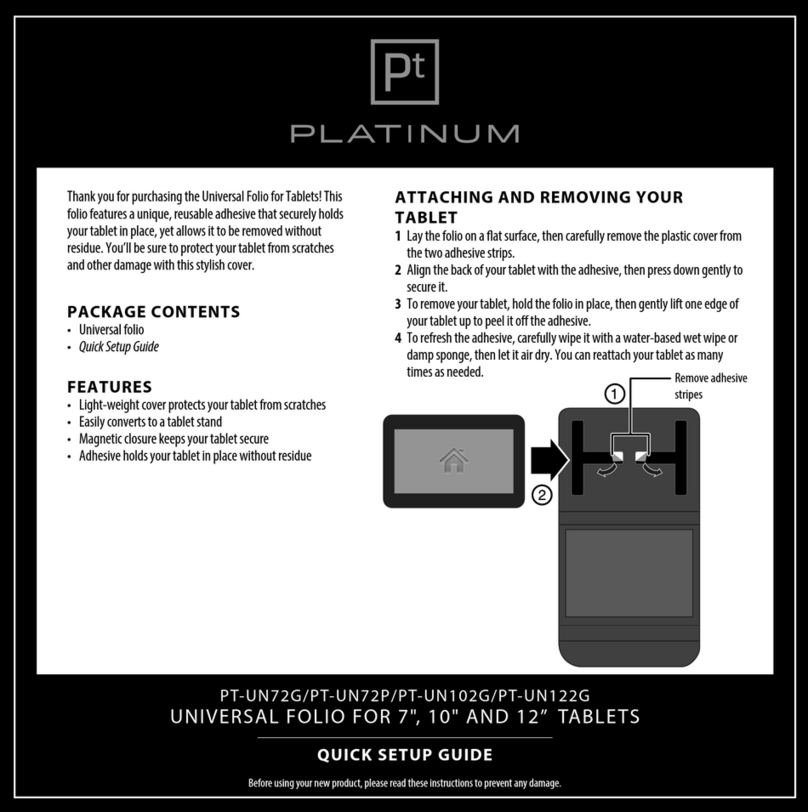 Platinum PT-UN72G Quick setup guide