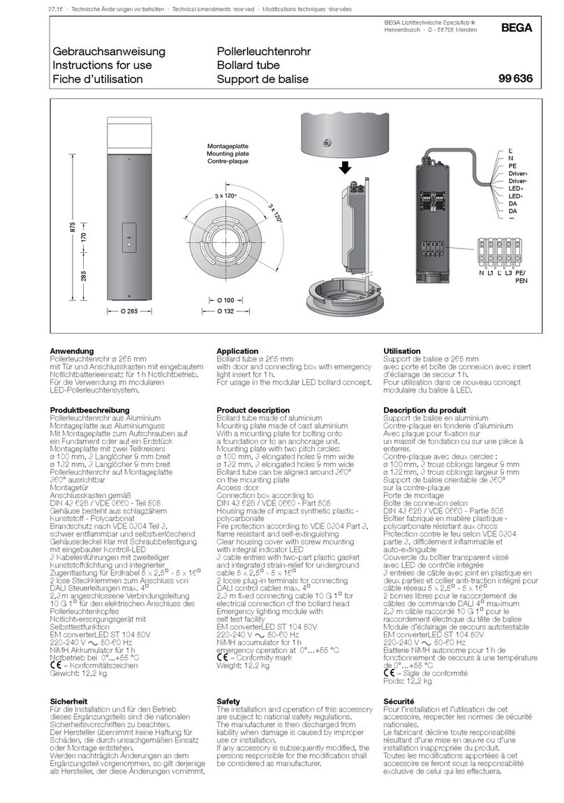 BEGA 99 636 Instructions for use