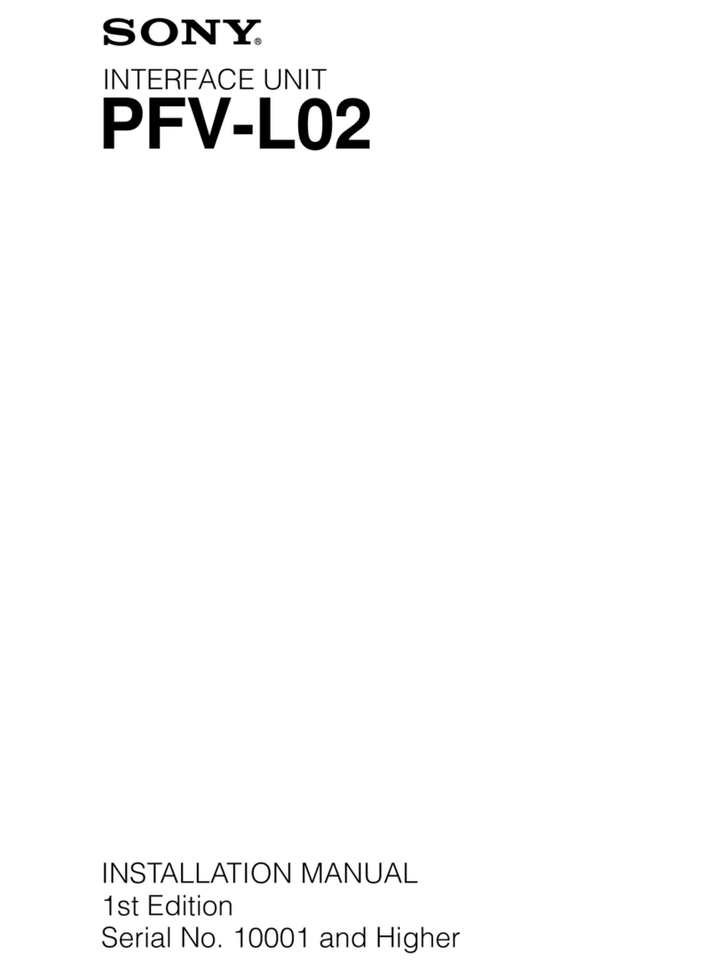 Sony PFV-L02 installation manual