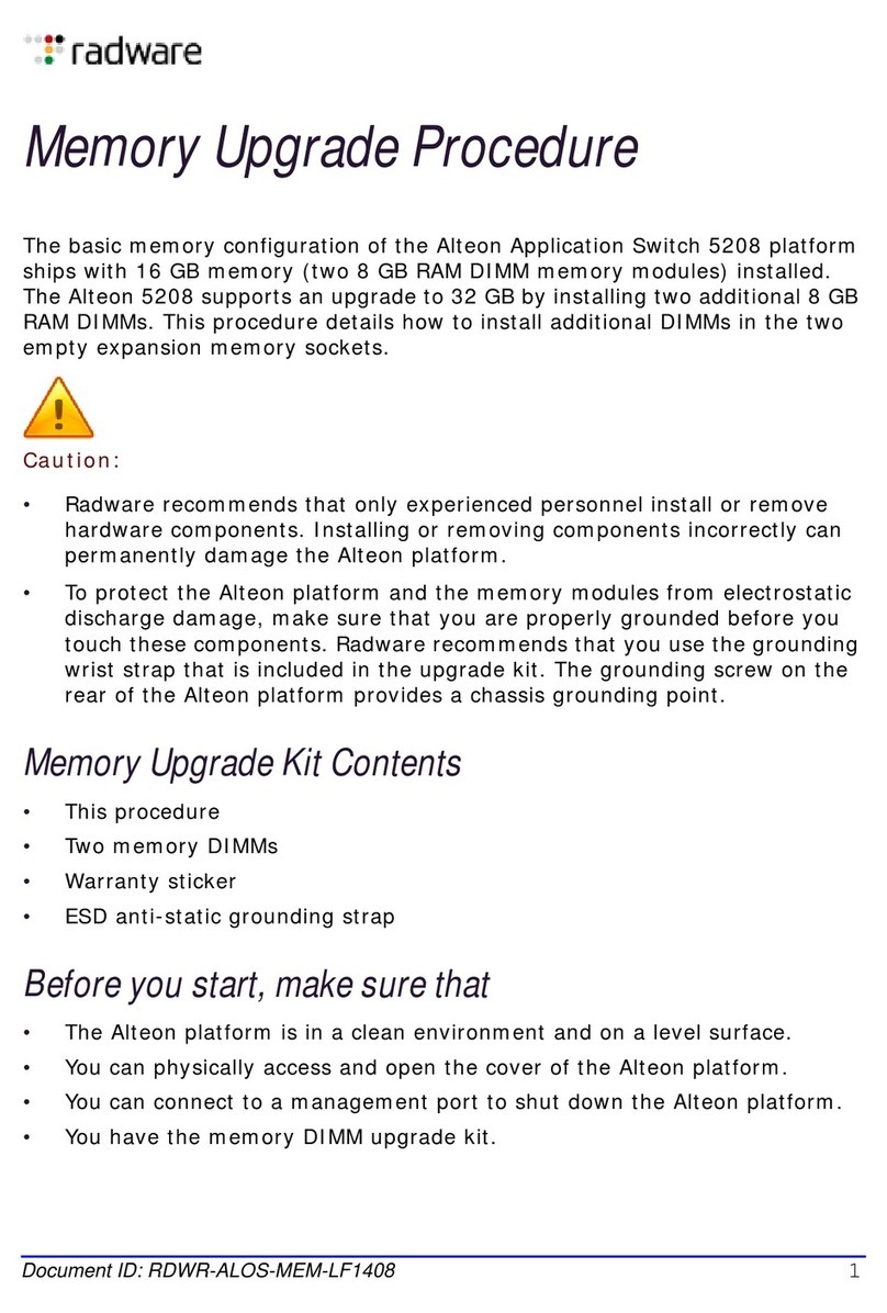 Radware Alteon 5208 Manual