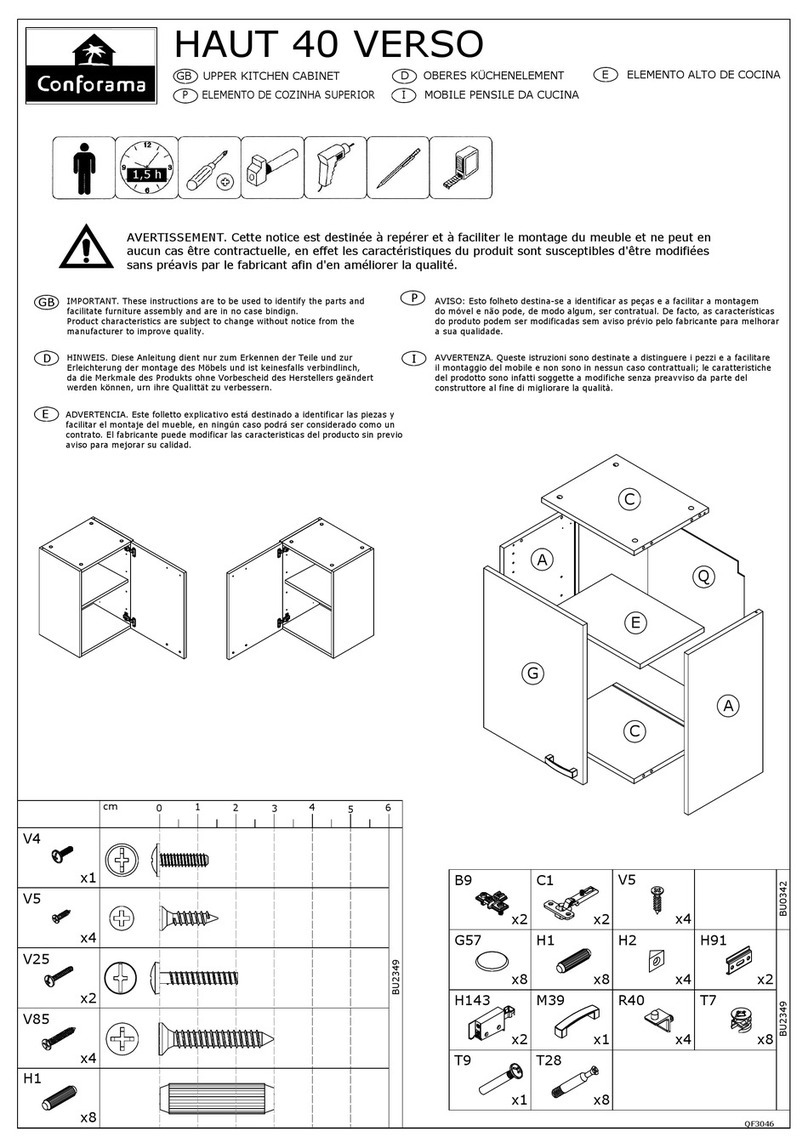 CONFORAMA HAUT 40 VERSO User manual