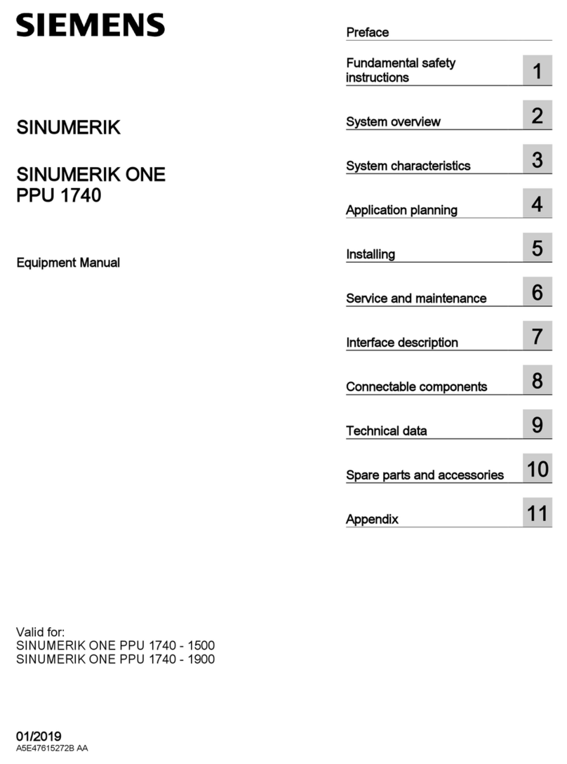 Siemens SINUMERIK ONE PPU 1740 Series Technical Document Siemens SINUMERIK ONE PPU 1740 Series Technical Document