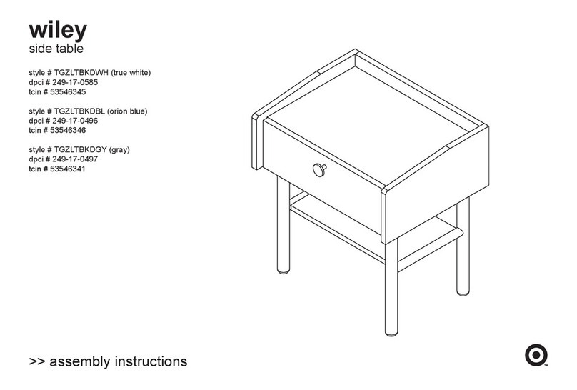 Target Wiley Side Table TGZLTBKDWH User manual Target Wiley Side Table TGZLTBKDWH User manual