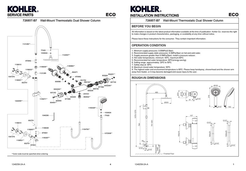 Kohler ECO 72685T-B7 User manual Kohler ECO 72685T-B7 User manual