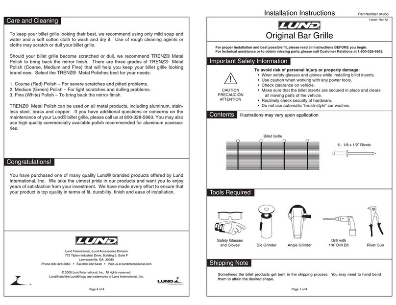 Lund 84058 User manual