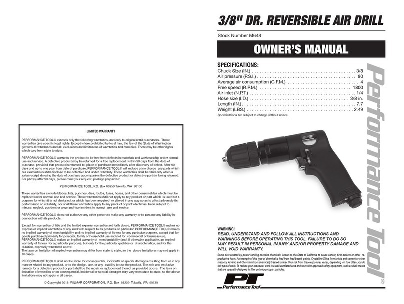 Performance Tool M648 owner's manual