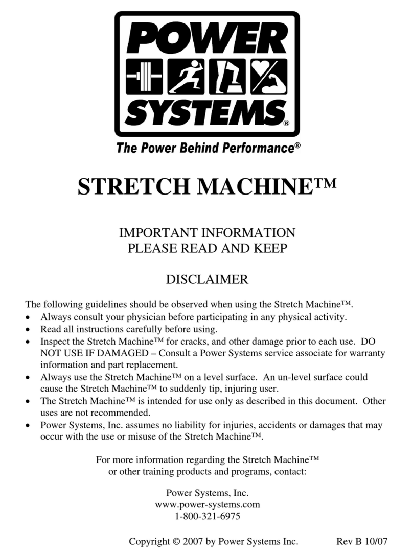 Power Systems STRETCH MACHINE User manual Power Systems STRETCH MACHINE User manual