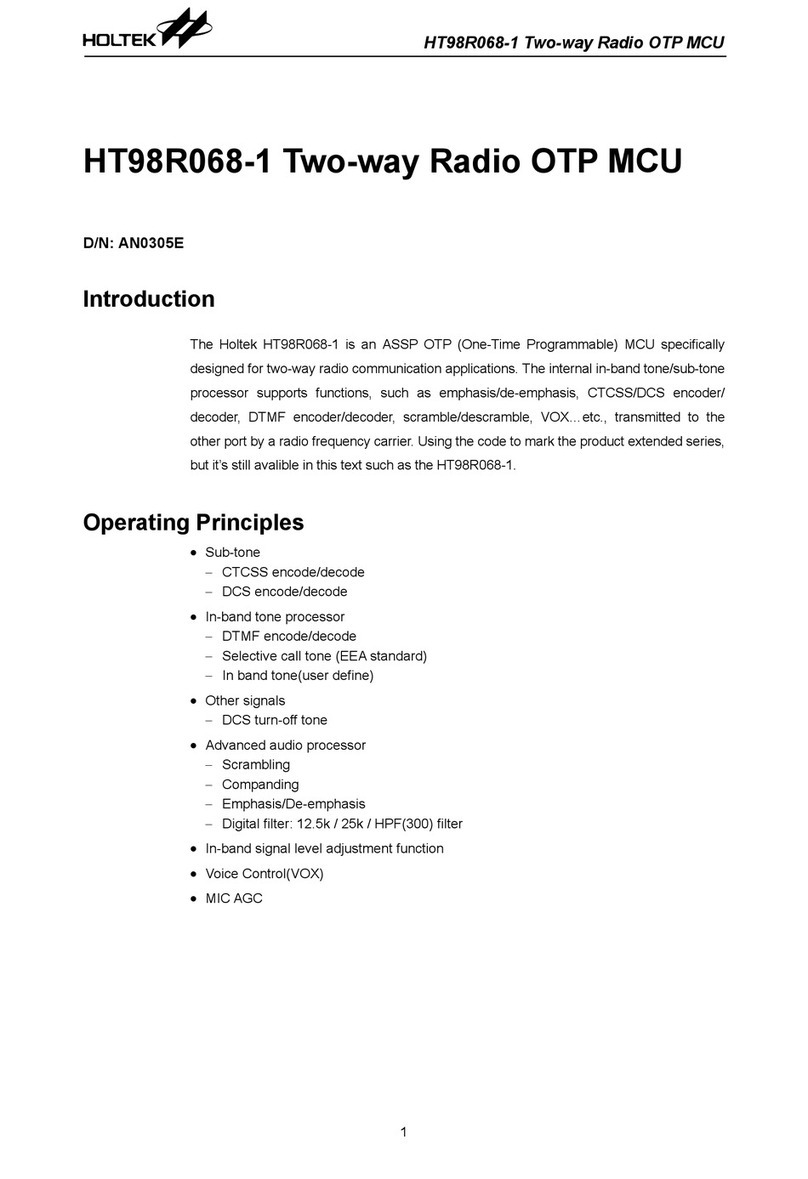 Holtek HT98R068-1 manual