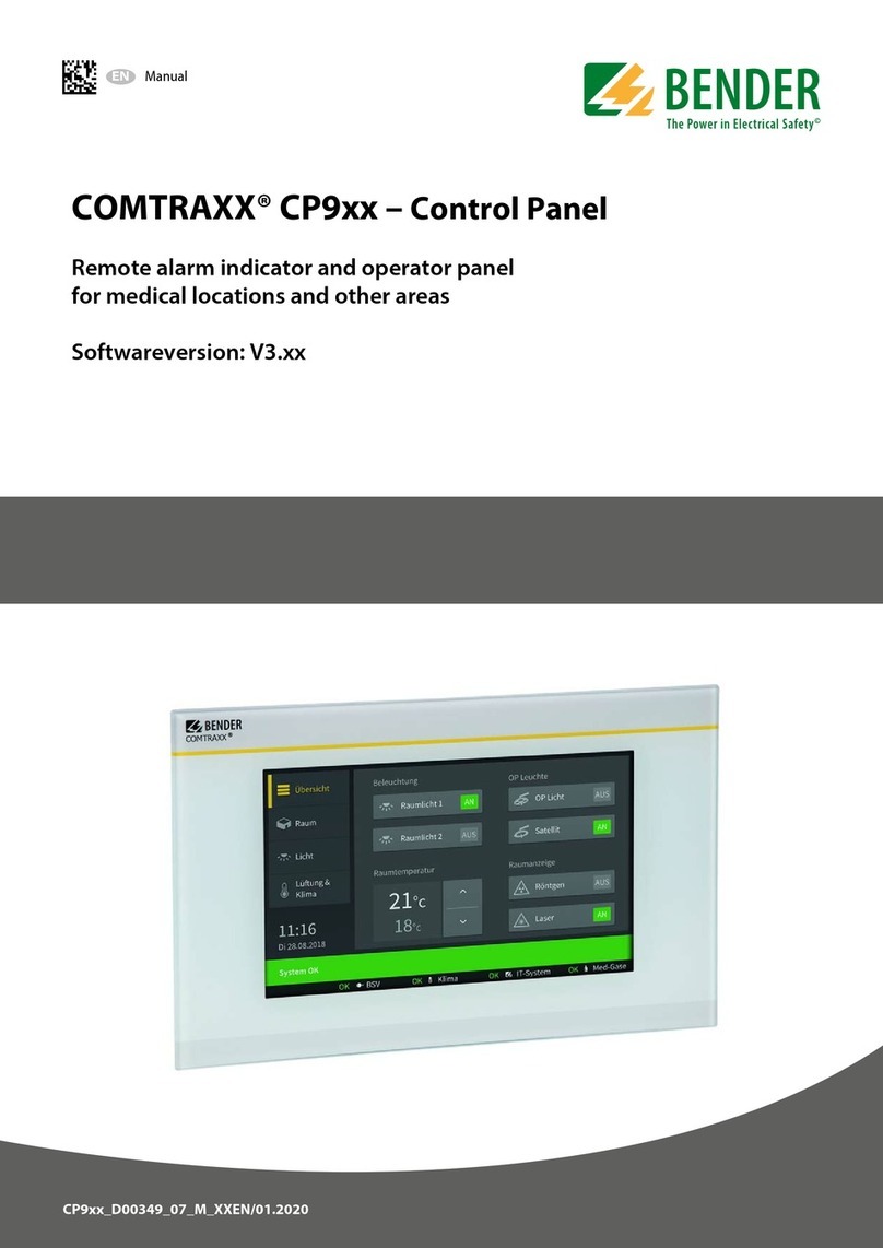Bender COMTRAXX CP9 Series User manual Bender COMTRAXX CP9 Series User manual