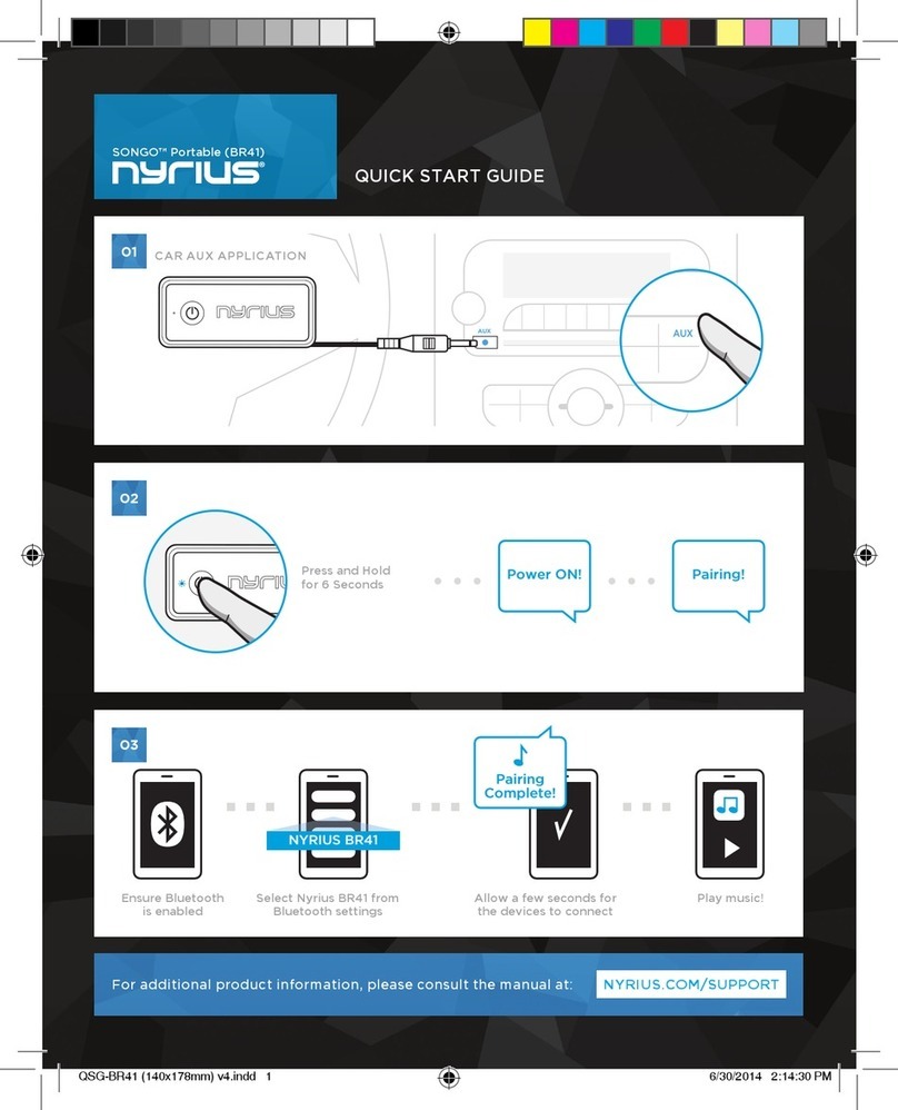 Nyrius SONGO PORTABLE User manual