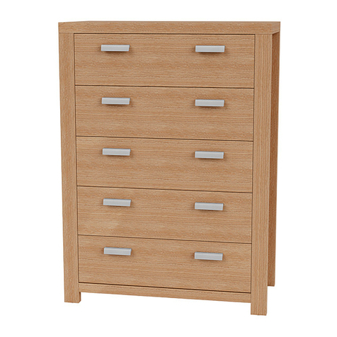 fantastic furniture HAVANA Tallboy 5 Drawer Assembly instructions