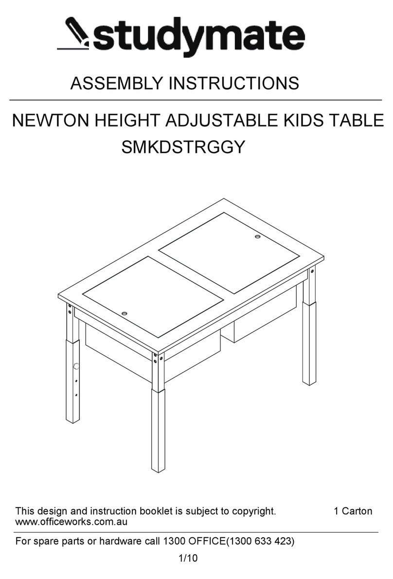 Studymate NEWTON HEIGHT ADJUSTABLE KIDS TABLE... User manual