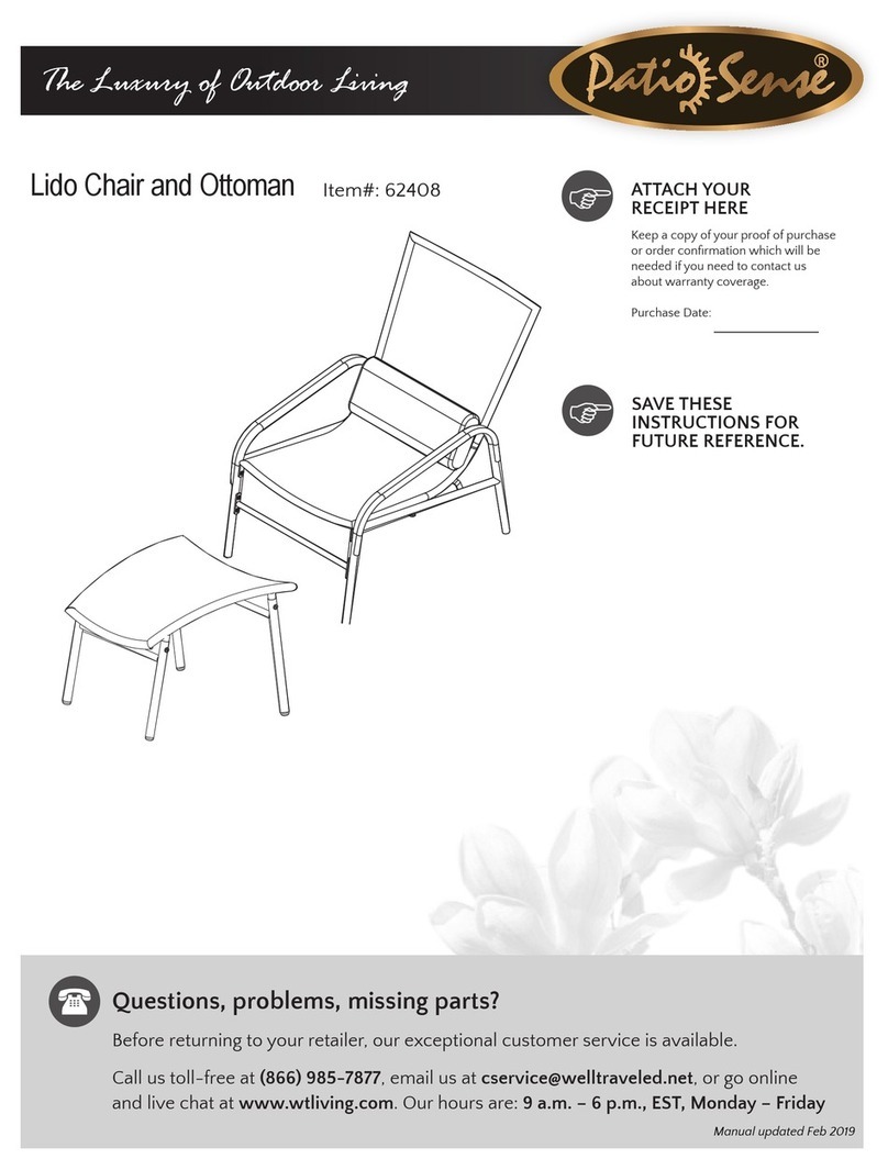 Patio Sense Lido 62408 User manual