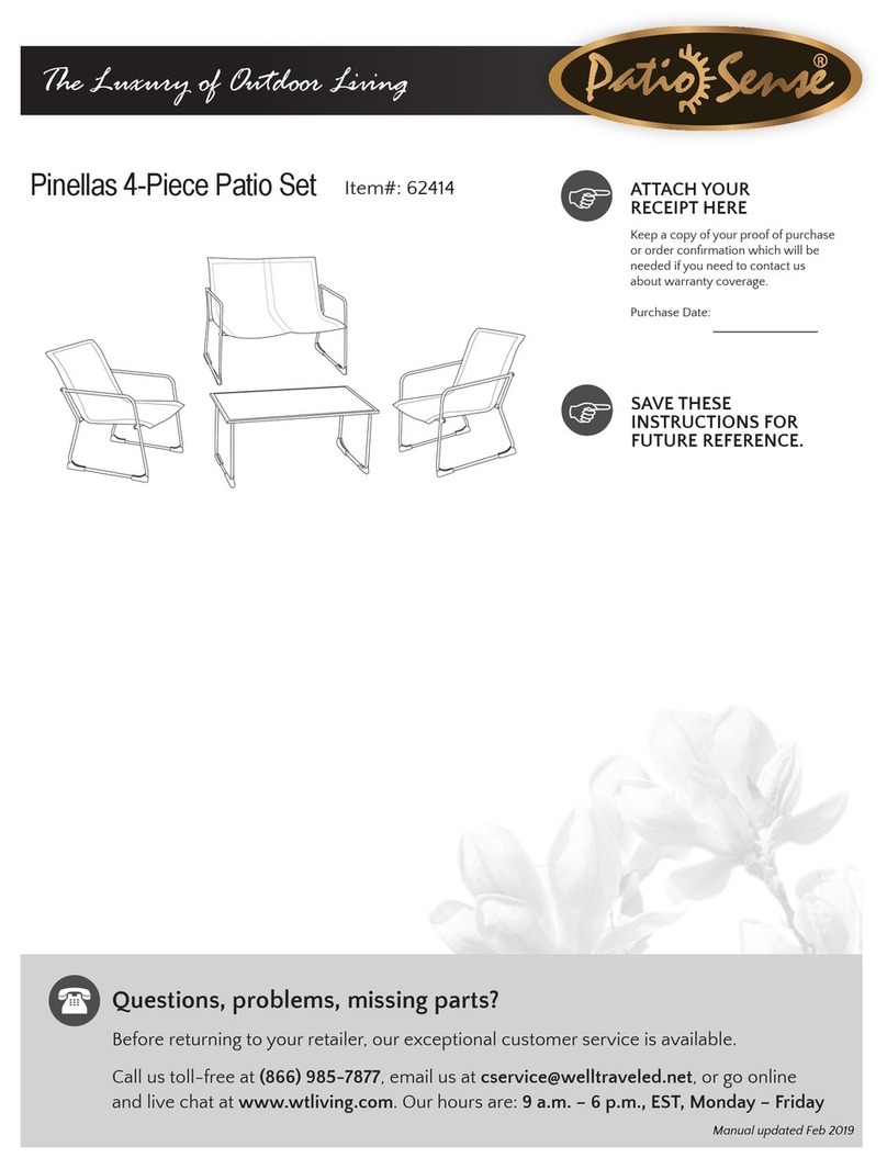 Patio Sense Pinellas 62414 instructions