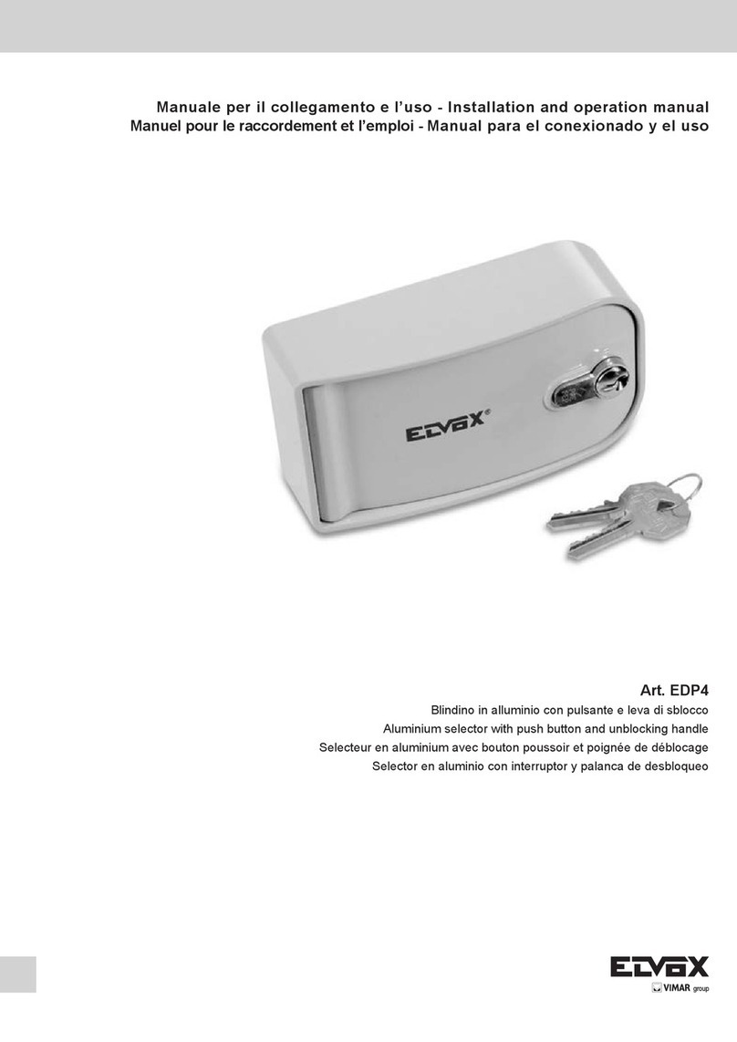 Vimar ELVOX EDP4 Installation and operation manual