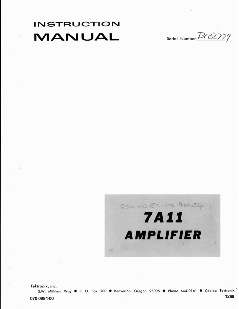 Tektronix 7a11 User manual