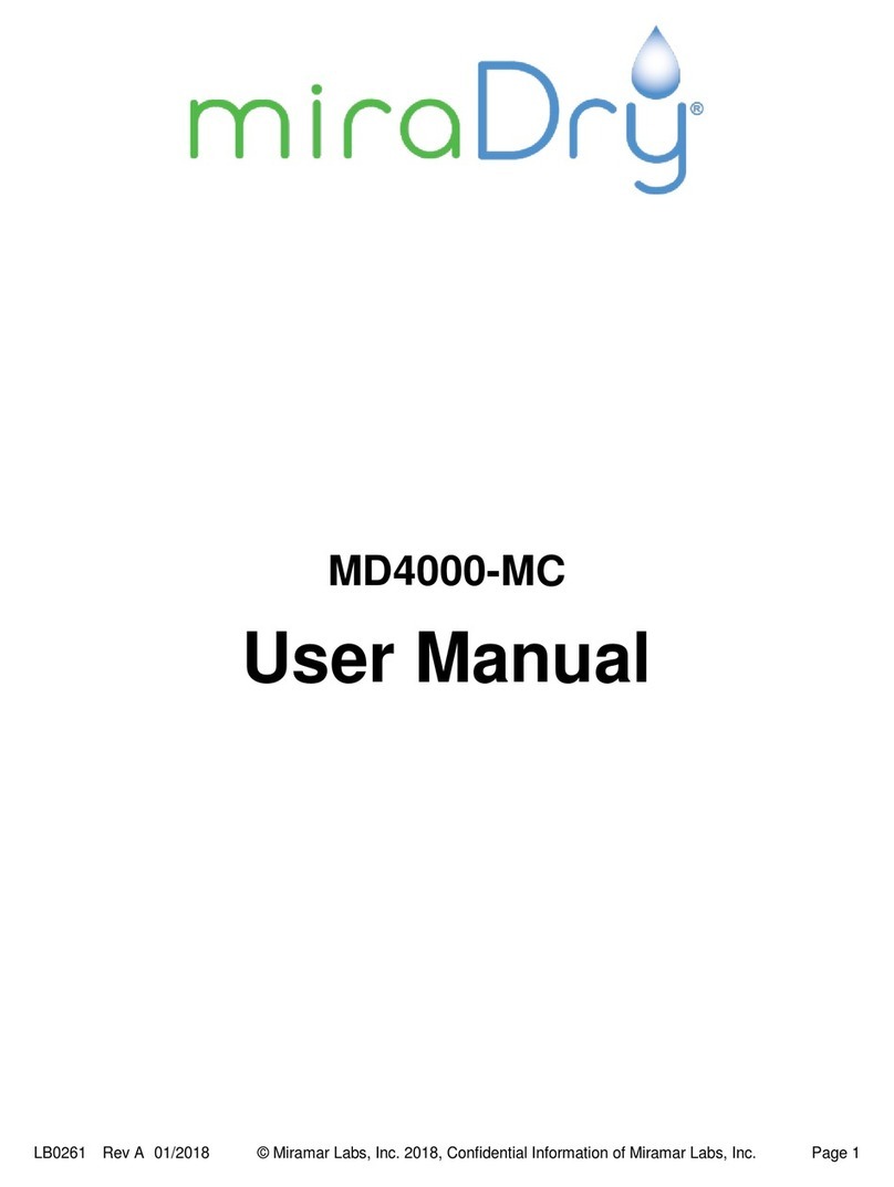 Miramar Miradry MD4000-MC user manual Miramar Miradry MD4000-MC user manual