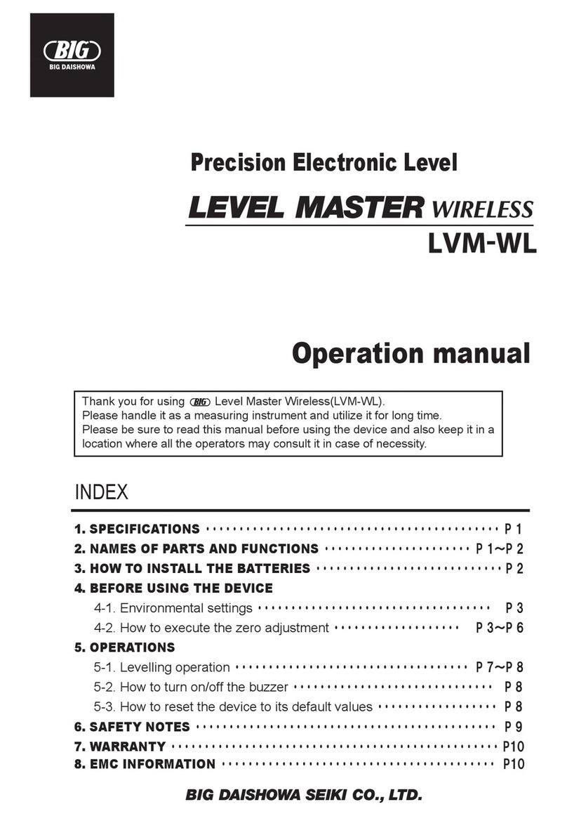 Big Daishowa LEVEL MASTER WIRELESS Operation manual