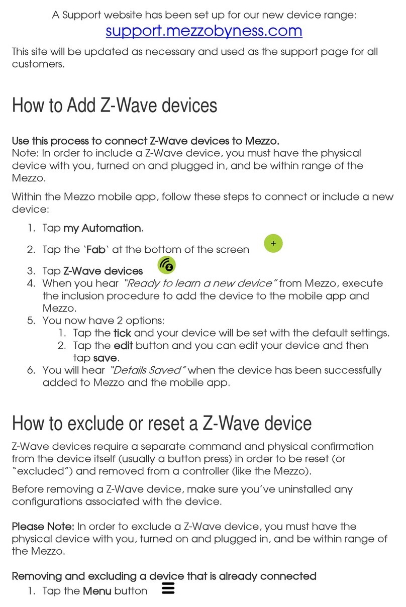 Ness Mezzo User manual