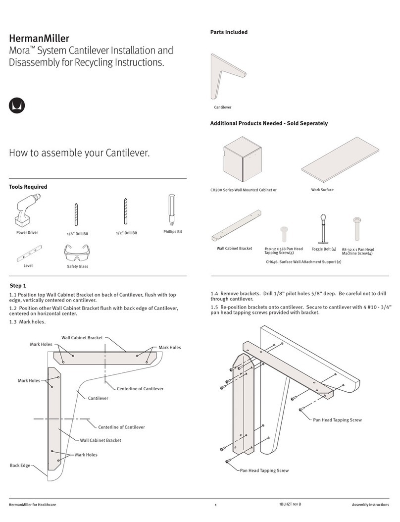 Herman Miller Mora Cantilever Installation instructions