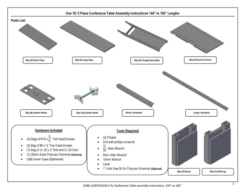 Indiana Furniture One 10 Conference Table Assembly instructions