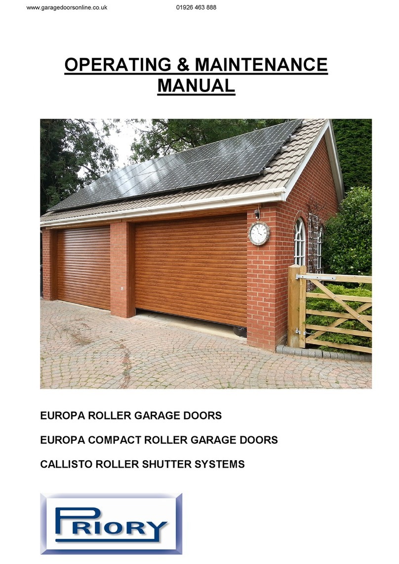 PRIORY EUROPA operating & maintenance manual