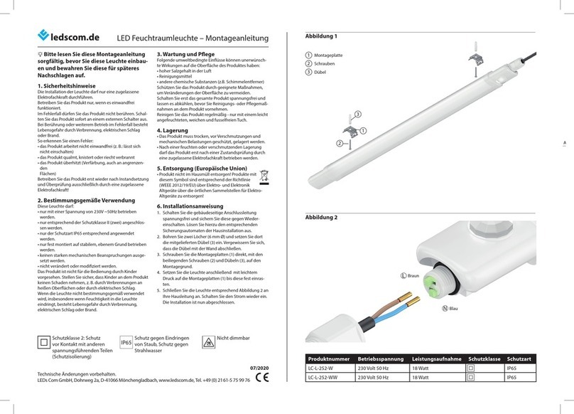 ledscom LC-L-252-W installation instructions