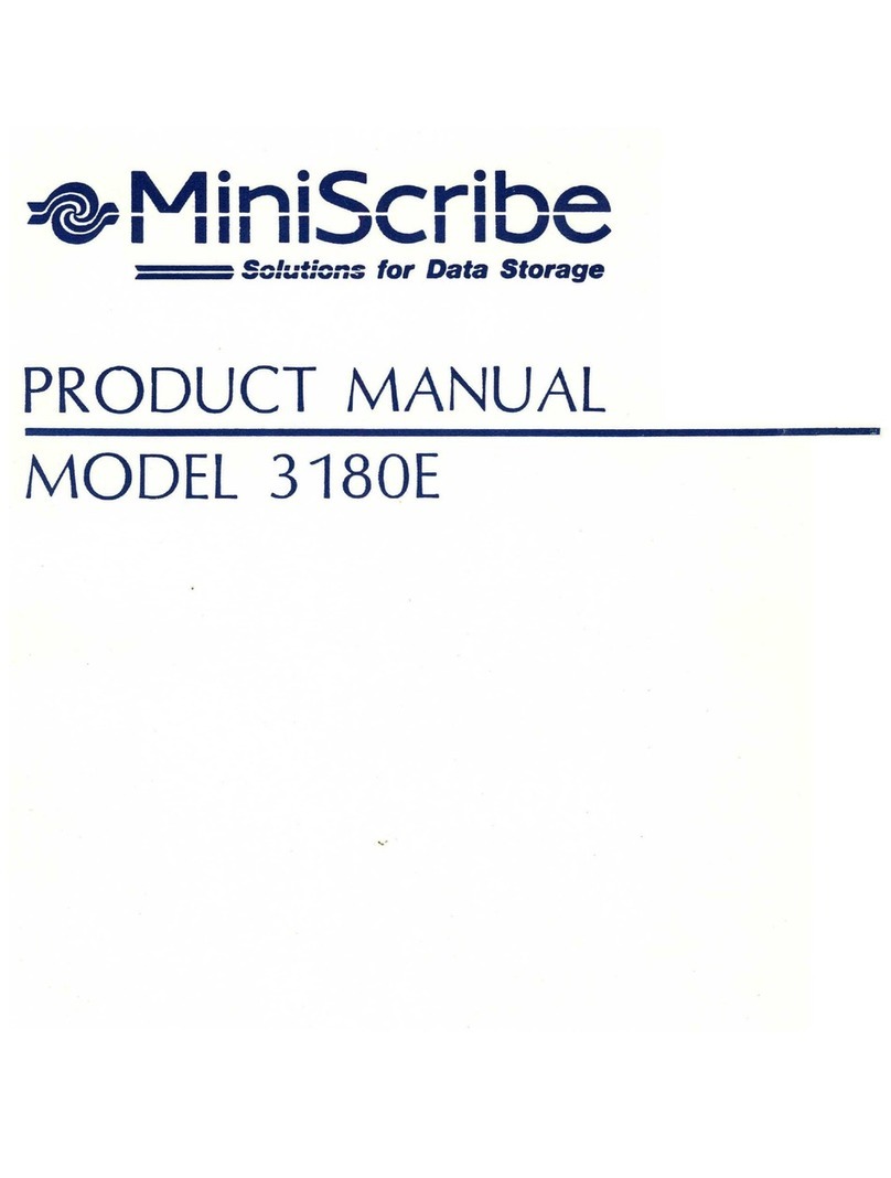 MiniScribe 3180E product manual MiniScribe 3180E product manual