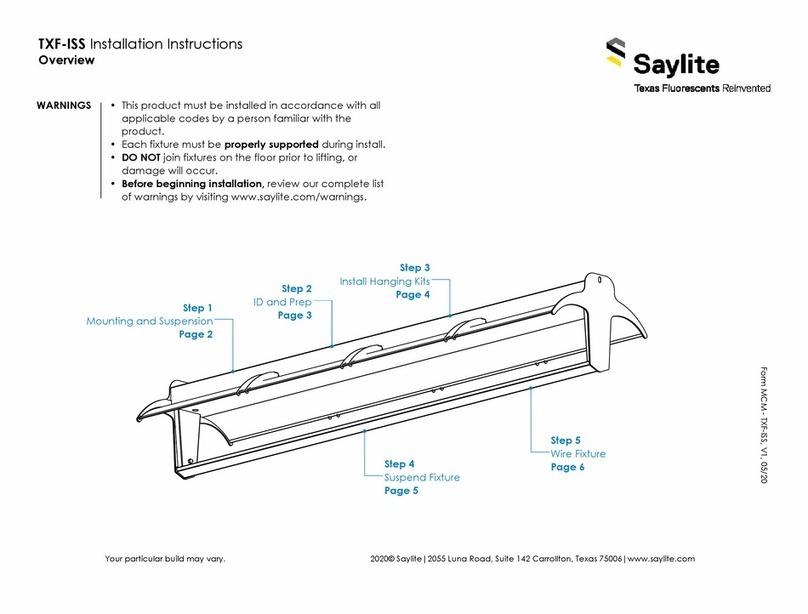 Saylite TXF-ISS installation instructions
