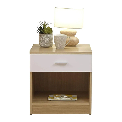 Campbell Craft Melbourne 1 Drawer Bedside Assembly instructions