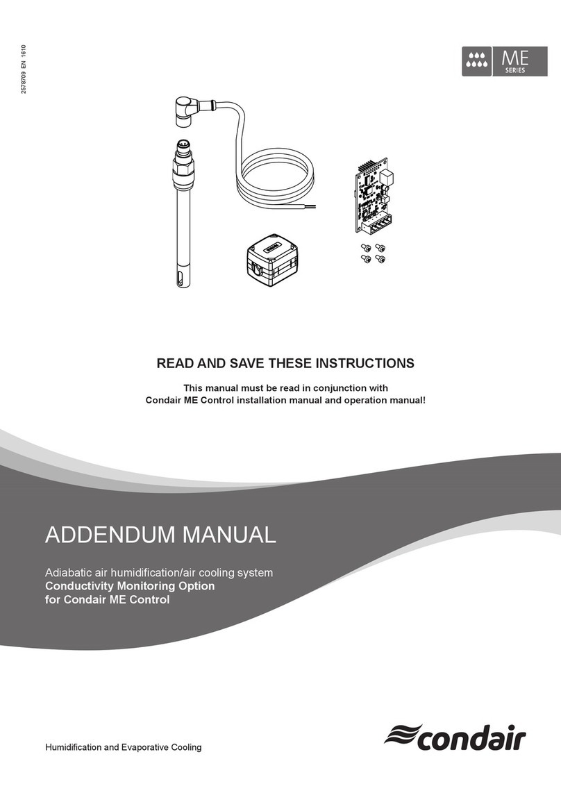 Condair ME series Installation and operating instructions