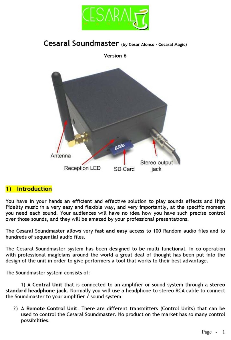 Cesaral Soundmaster user manual