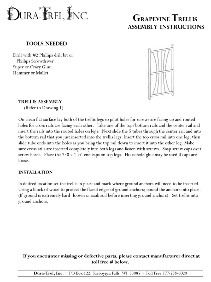 Dura Trel GRAPEVINE TRELLIS User manual