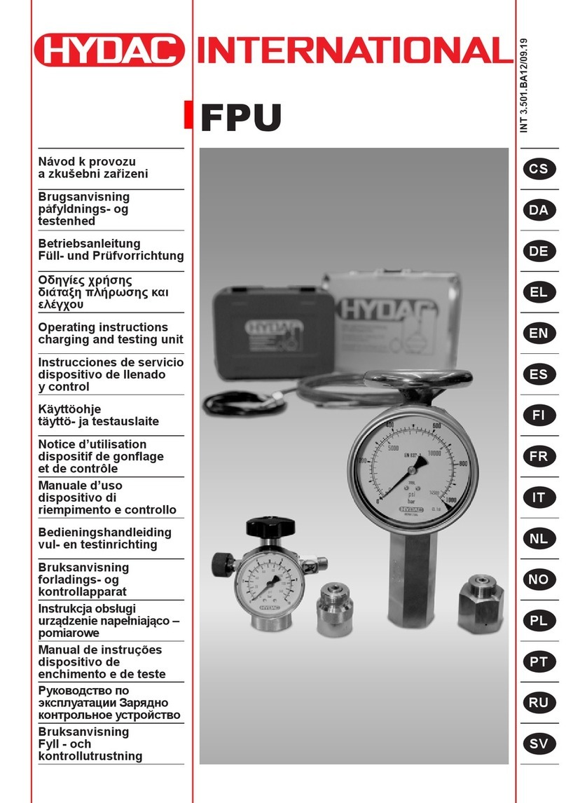 HYDAC International FPU Series operating instructions