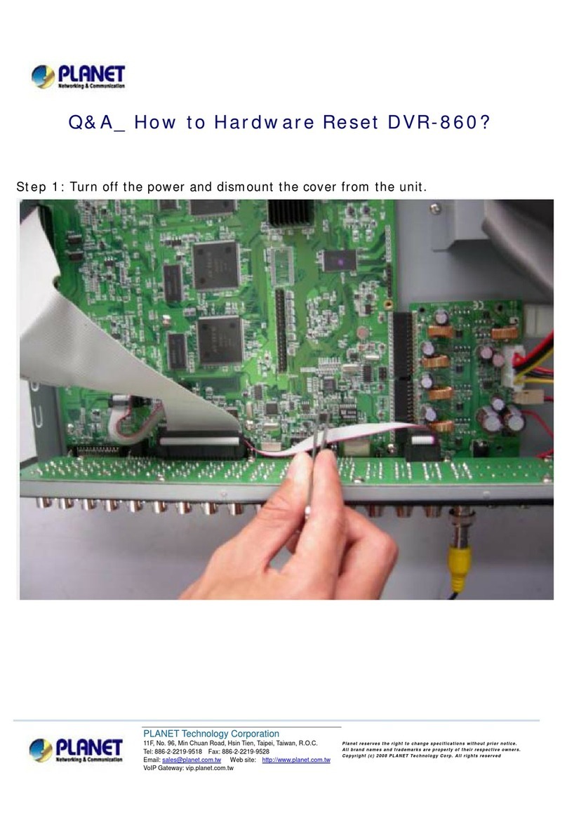 Planet DVR-860 User manual