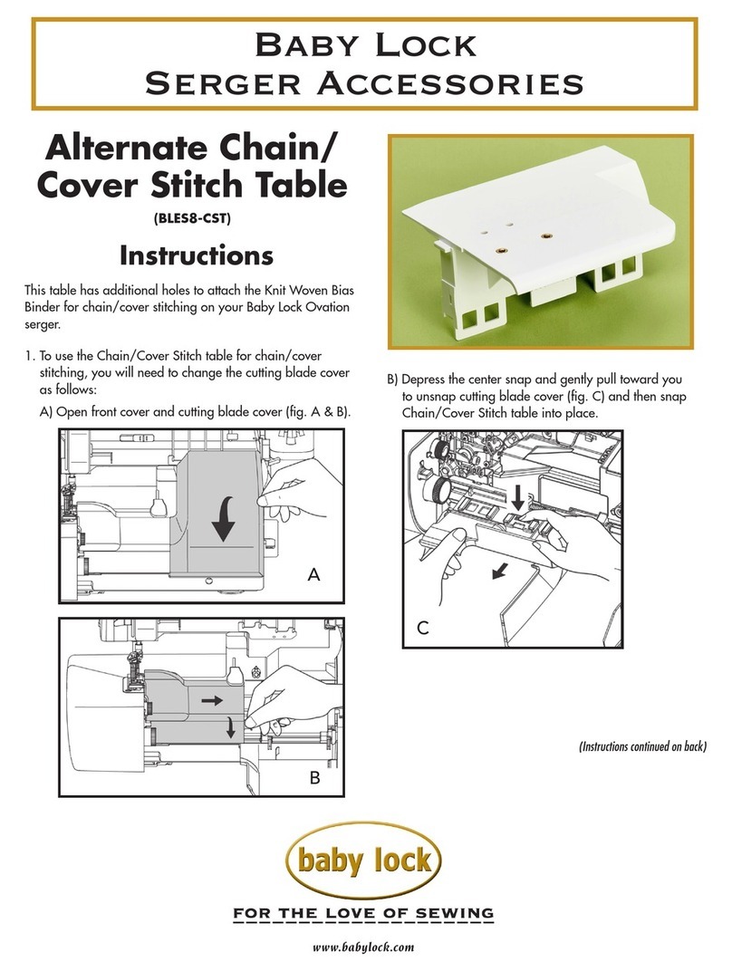 Baby Lock BLES8-CST User manual Baby Lock BLES8-CST User manual