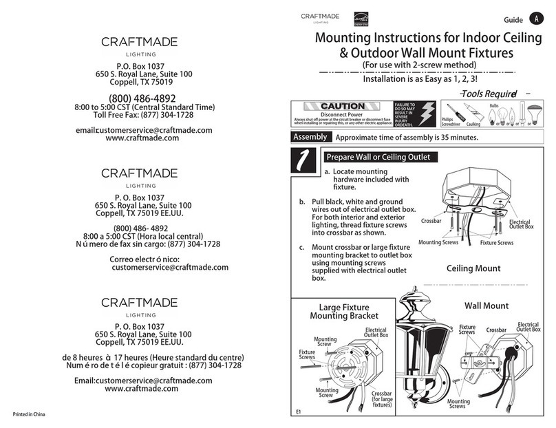 Craftmade Z9802 User manual