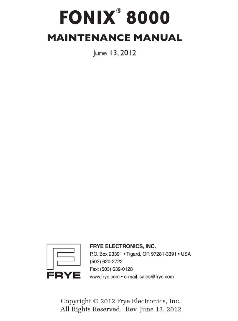 Frye FONIX 8000 User manual